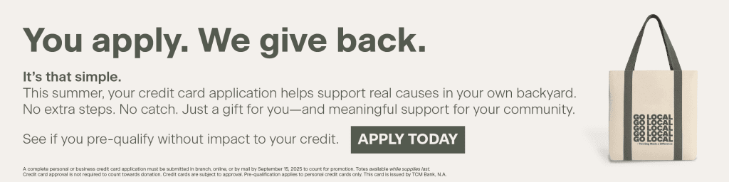 apply for a visa business or personal credit card and receive a free tote bag