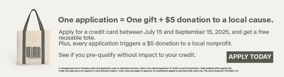 credit card local support promotion