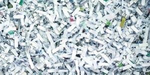 pile of shredded paper
