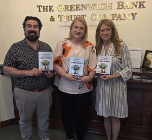 Greenwich bank and trust book donation to Family Centers of Greenwich's literacy program.
